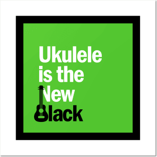 Ukulele Is The New Black - Square Logo Posters and Art